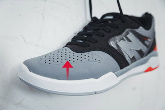 Perforation on skate shoes